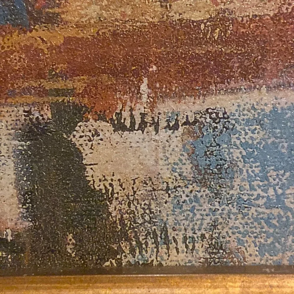 Antique Hand oil painting Frame Vintage